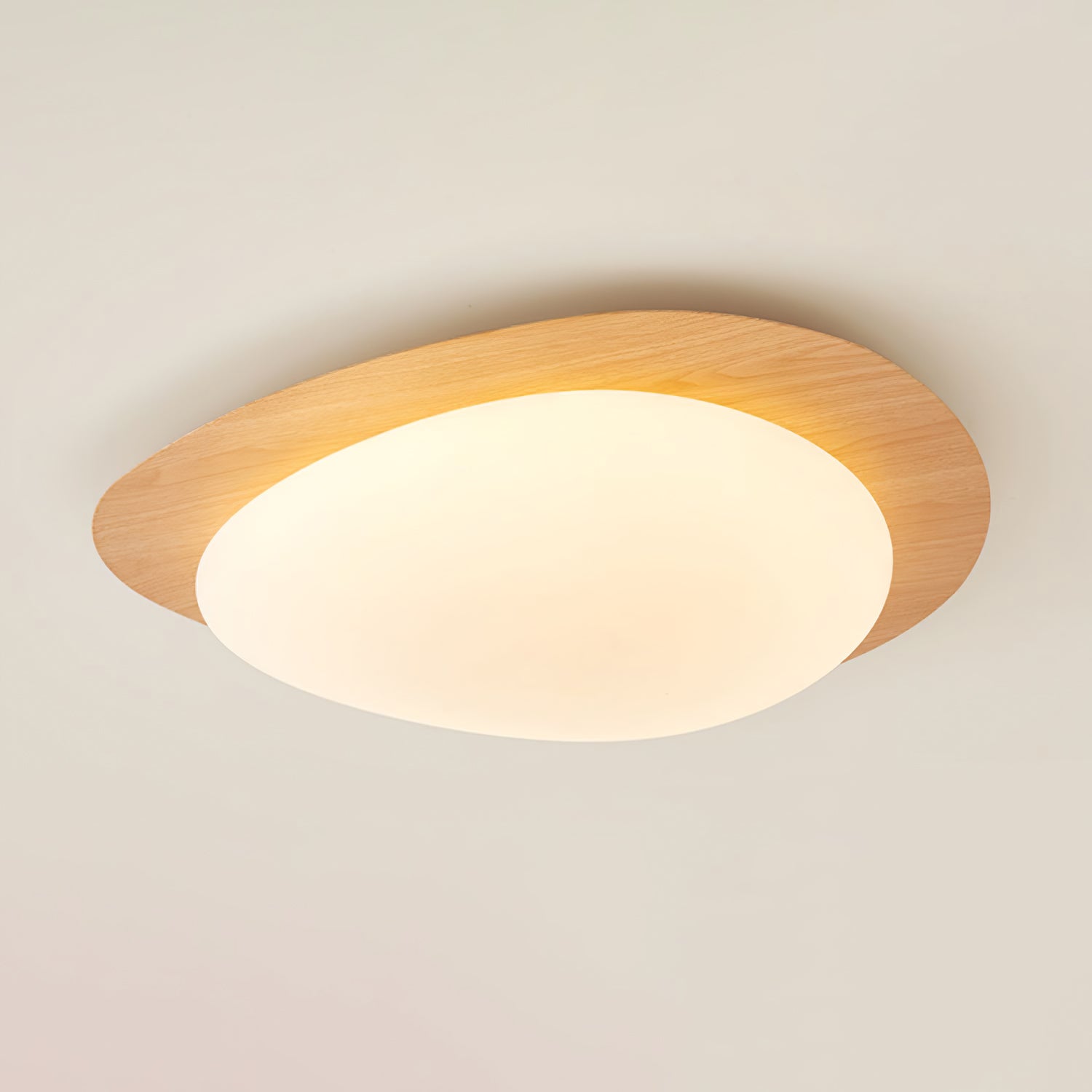 Quisti Pebble Walnut Ceiling Light - Neutralighting
