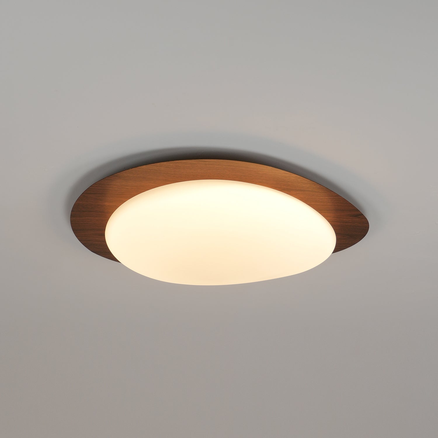 Quisti Pebble Walnut Ceiling Light - Neutralighting