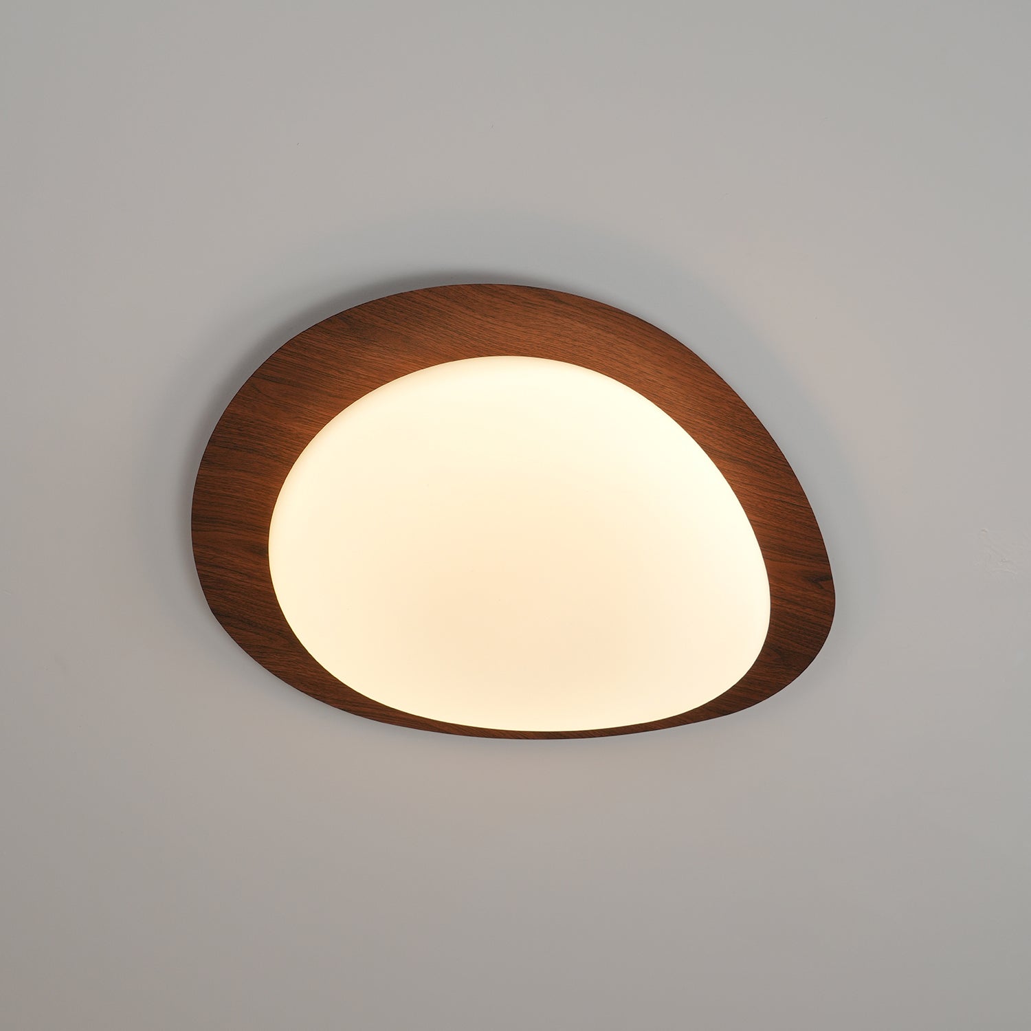 Quisti Pebble Walnut Ceiling Light - Neutralighting