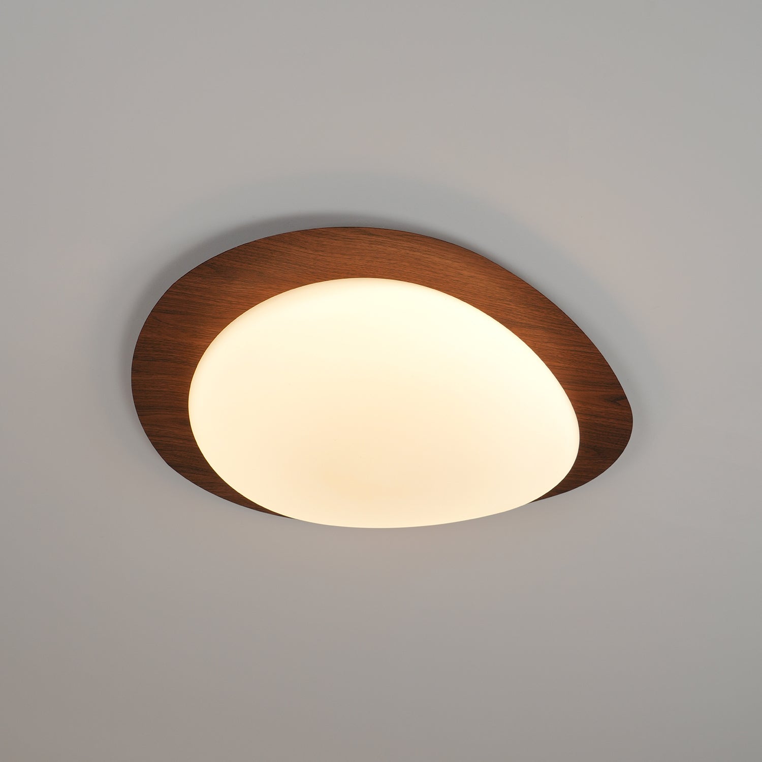 Quisti Pebble Walnut Ceiling Light - Neutralighting