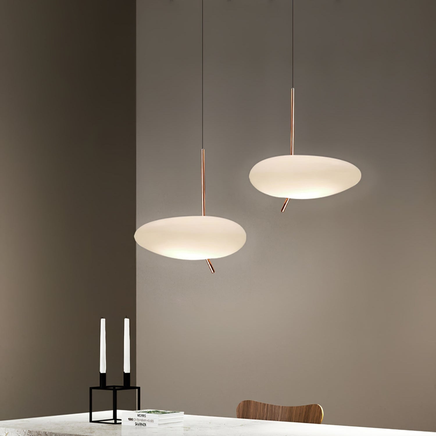Oneli Rose Gold Pebble Pendant Light - Neutralighting