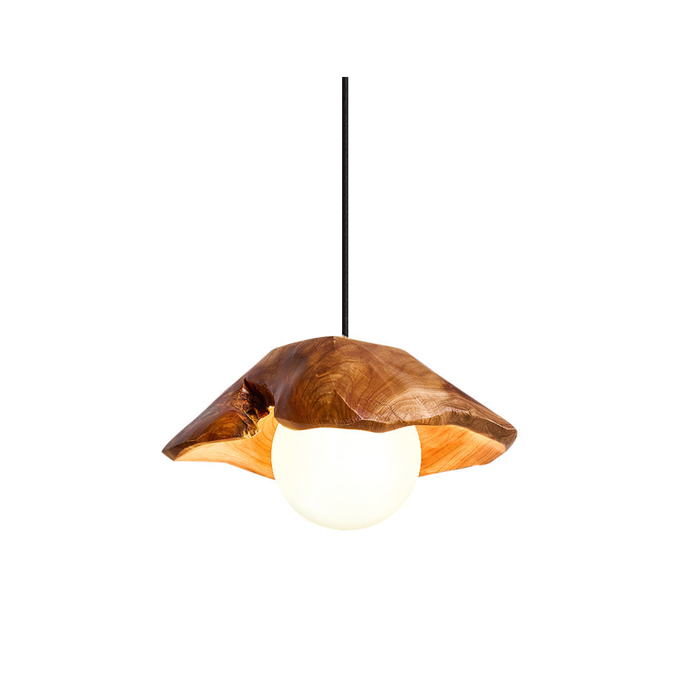 Tiffany Sculptural Wood Canopy Pendant Light - Neutralighting