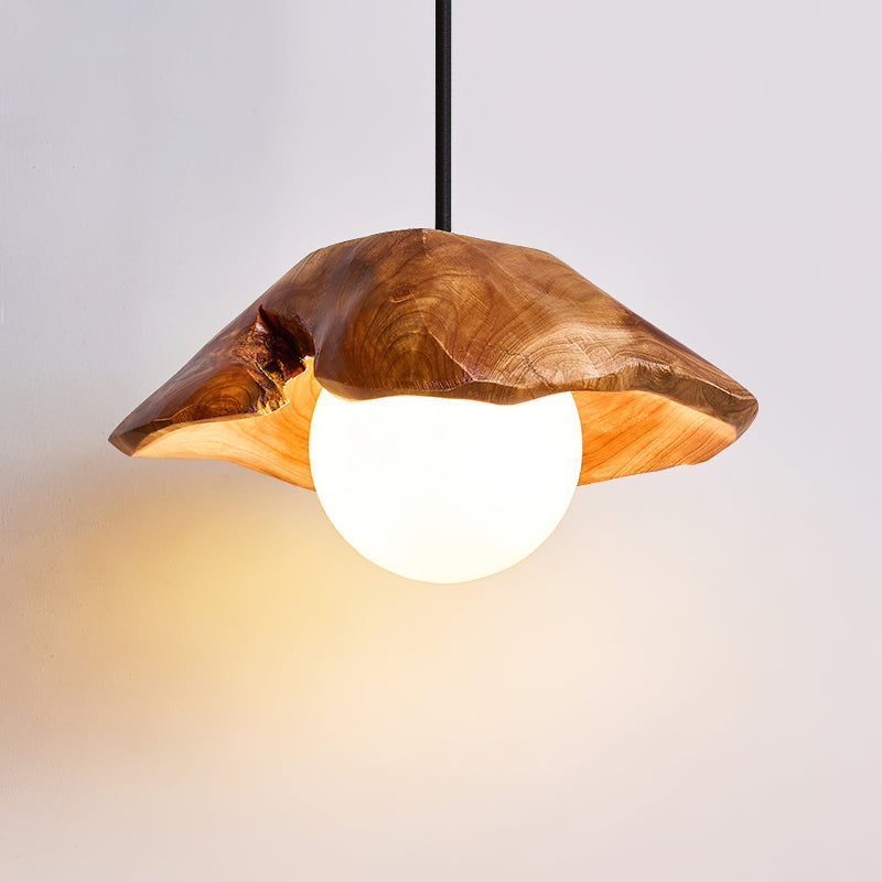 Tiffany Sculptural Wood Canopy Pendant Light - Neutralighting