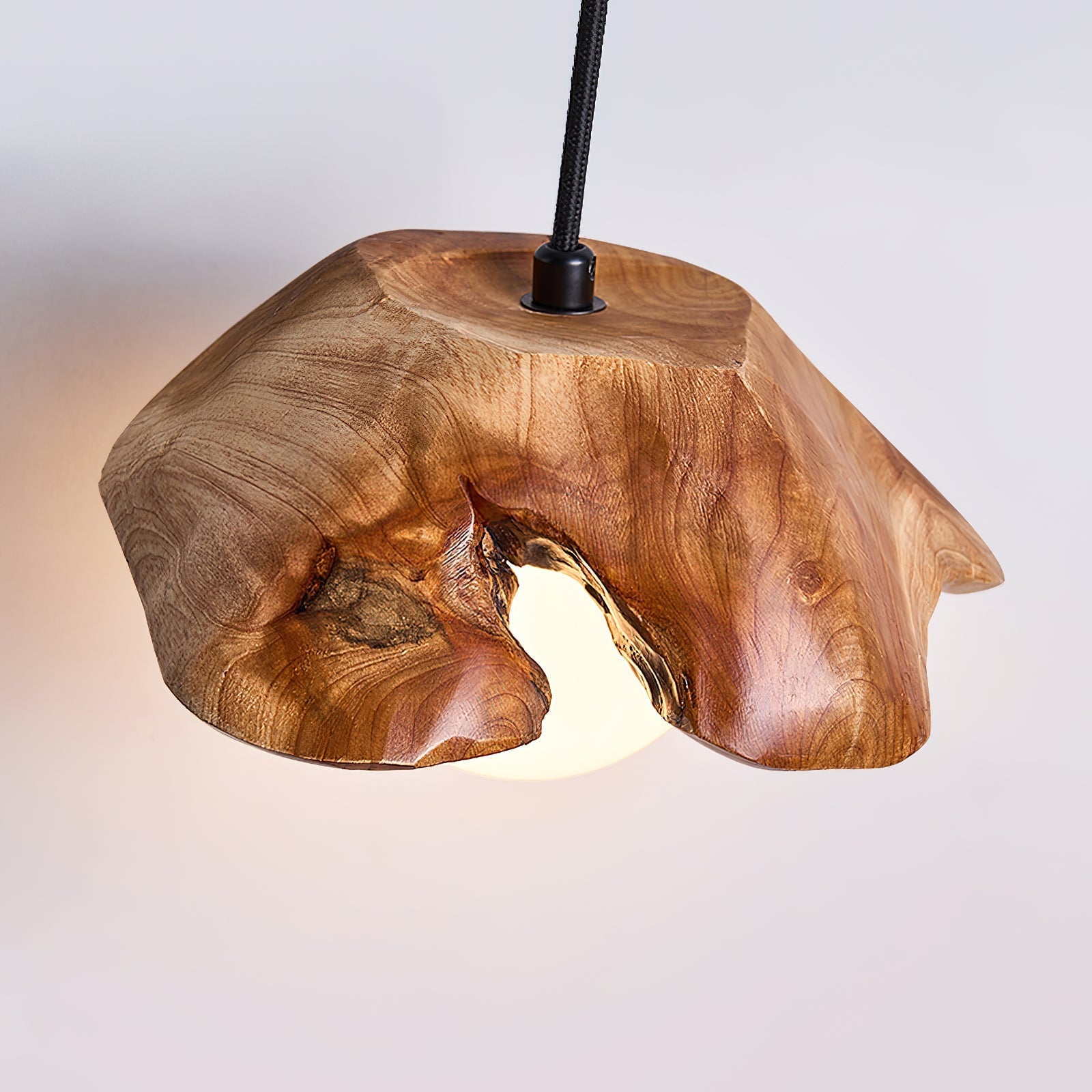 Tiffany Sculptural Wood Canopy Pendant Light - Neutralighting