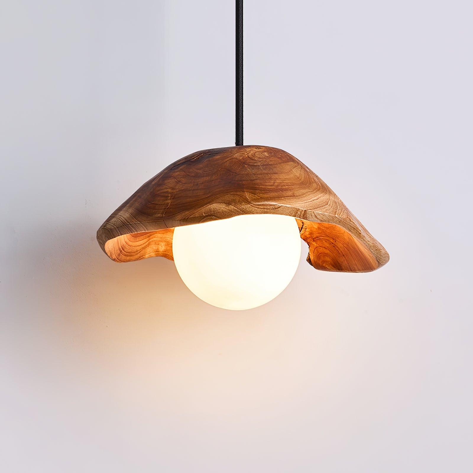 Tiffany Sculptural Wood Canopy Pendant Light - Neutralighting