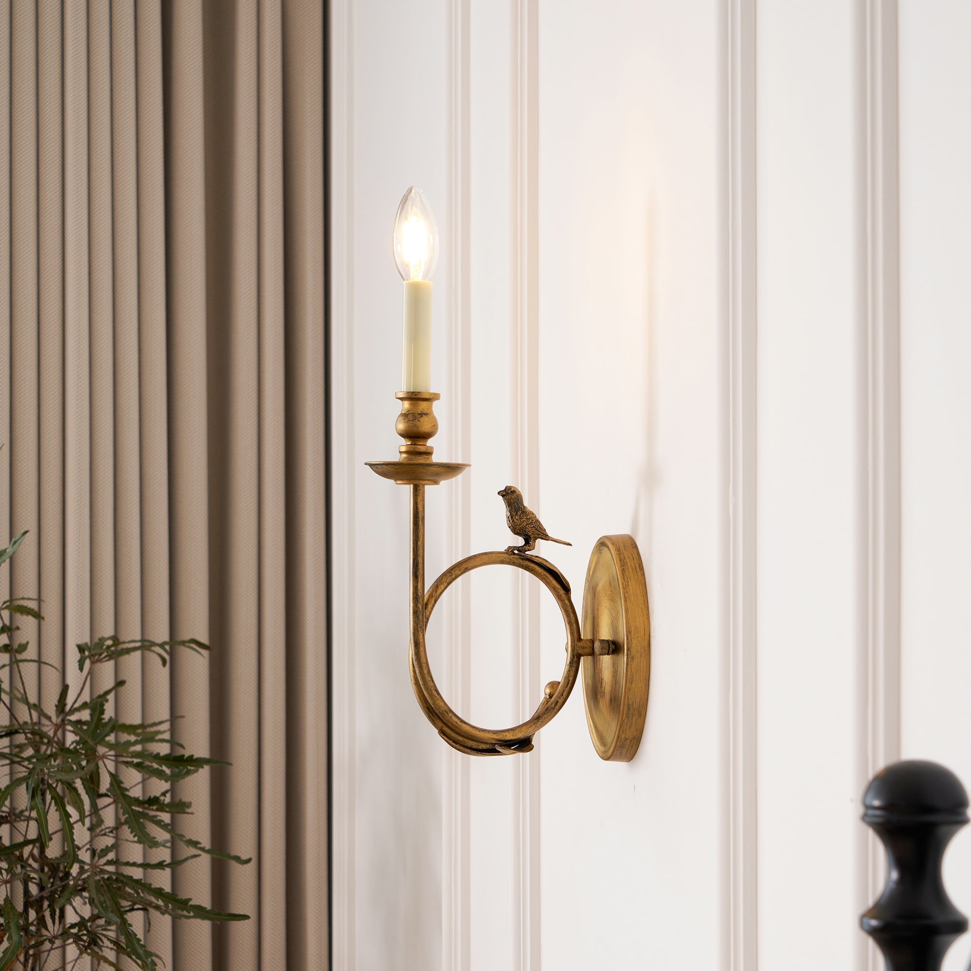 Amelo Vintage Bird Indoor Wall Sconce - Neutralighting