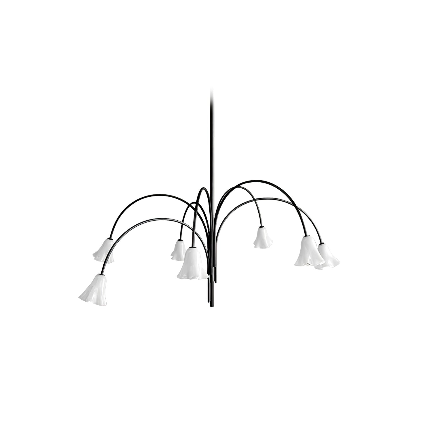 Aurora Chandelier Blossom Petal Glass Arms - Neutralighting
