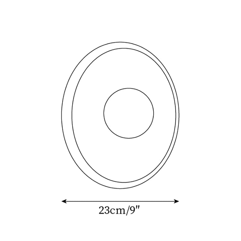 Wall Lamp Ceramic Orbit Disc with Glass Globe Entryway Modern - Neutralighting