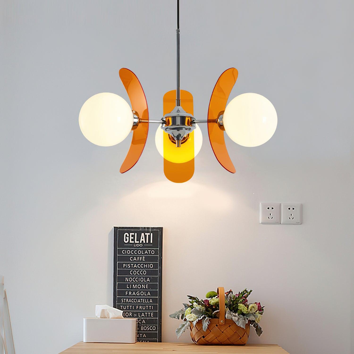 Ulano Chandelier Brown &Orange - Neutralighting