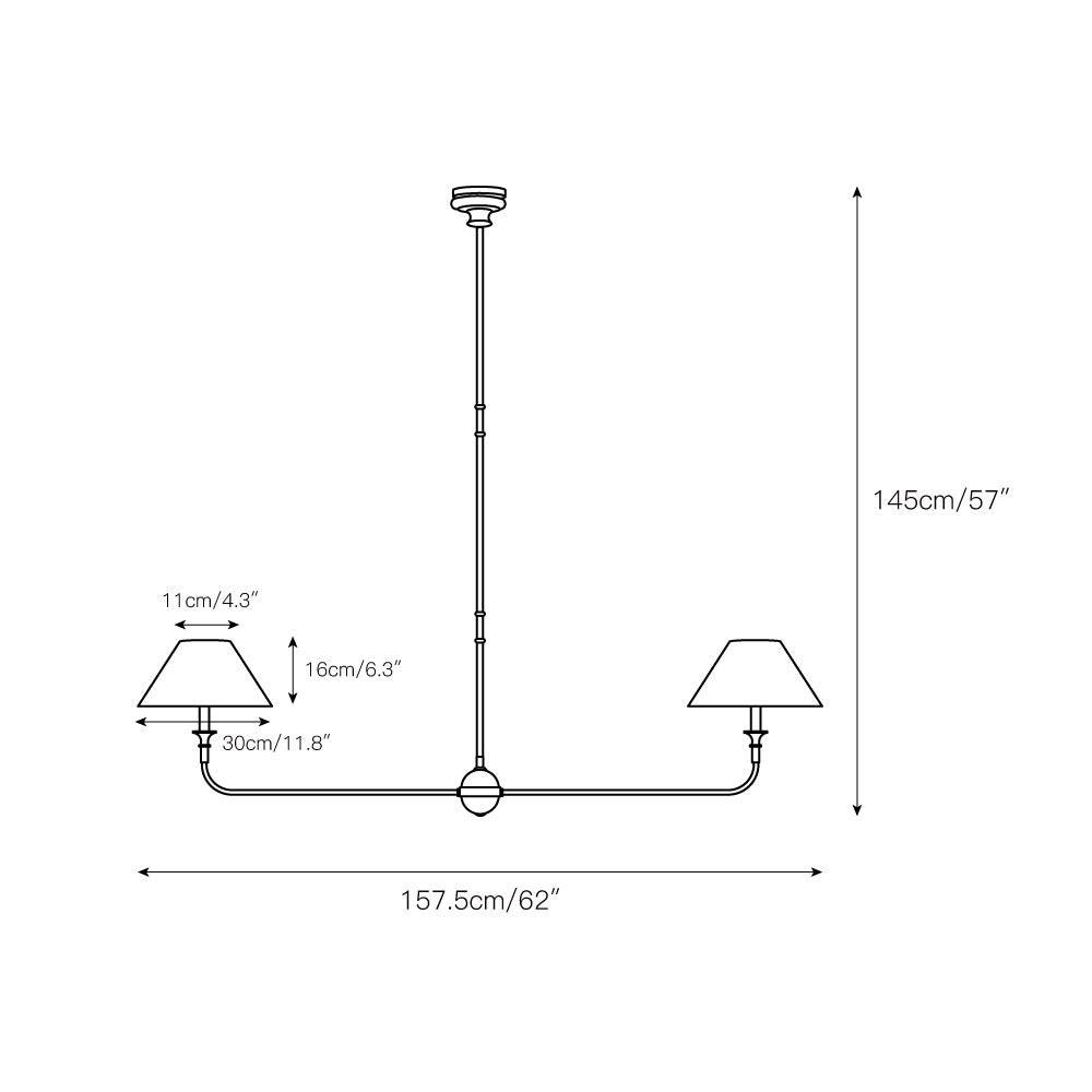Norli Modern Linear LED Chandelier Metal Living Room Bedroom - Neutralighting