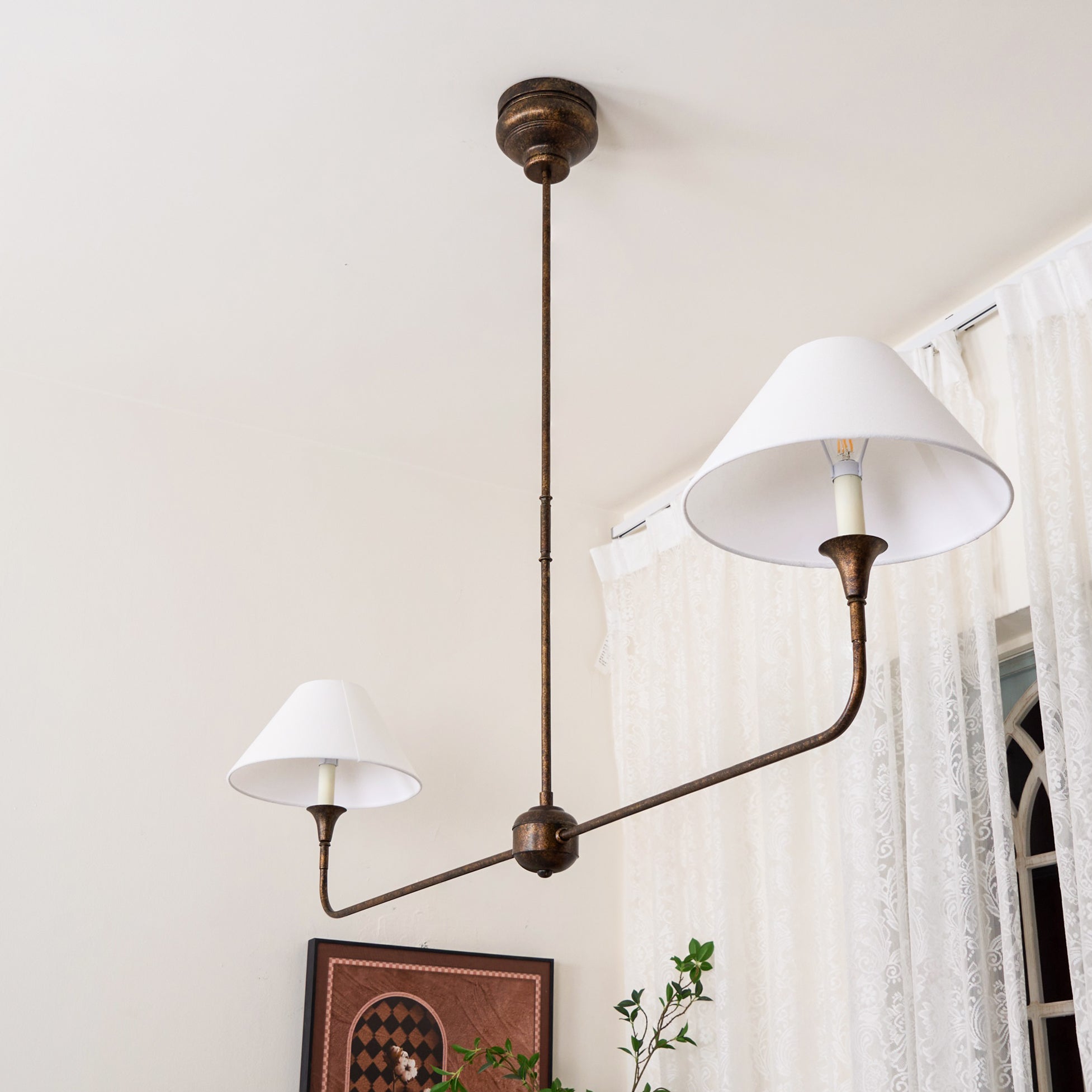 Norli Modern Linear LED Chandelier Metal Living Room Bedroom - Neutralighting