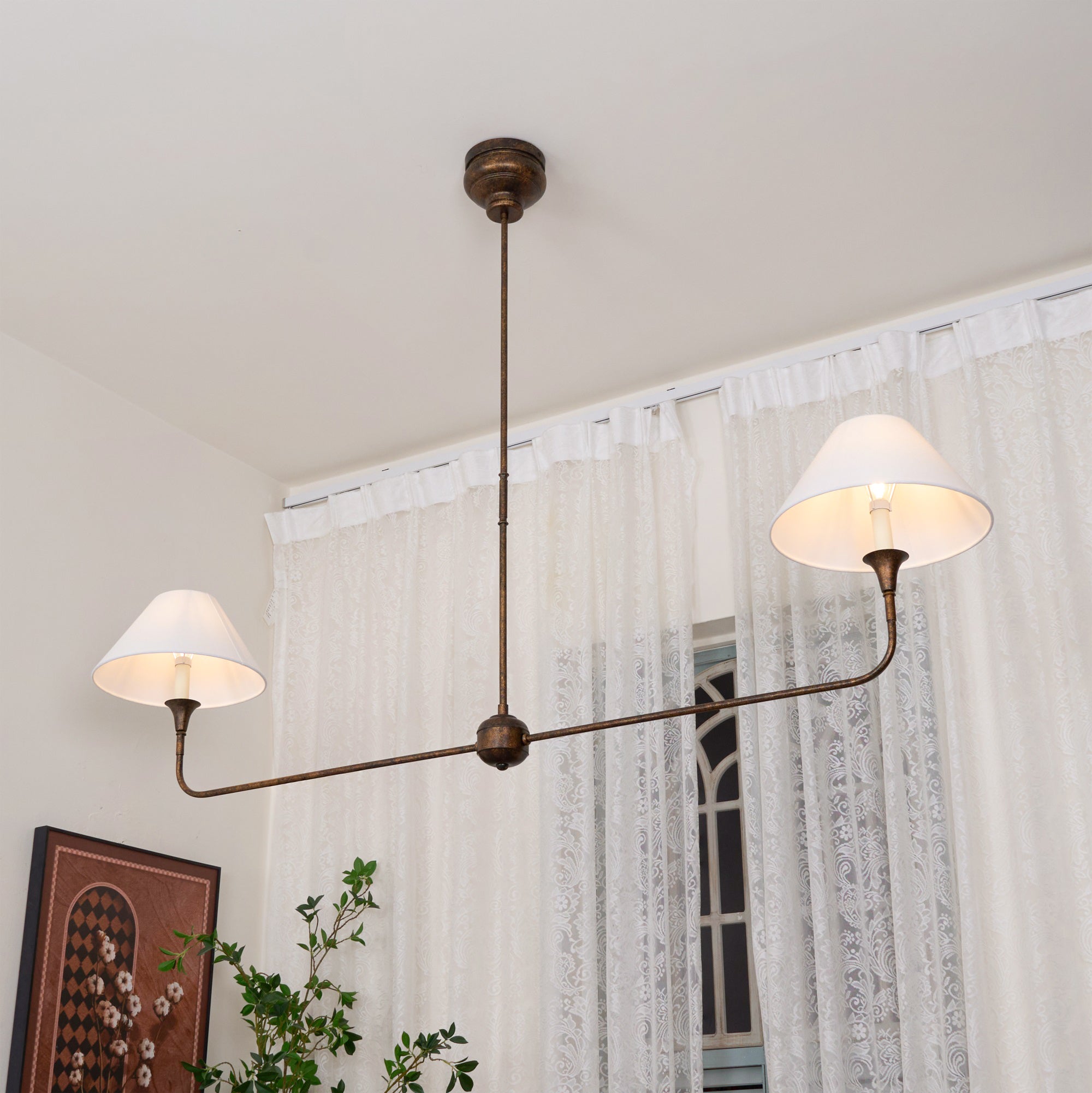 Norli Modern Linear LED Chandelier Metal Living Room Bedroom - Neutralighting