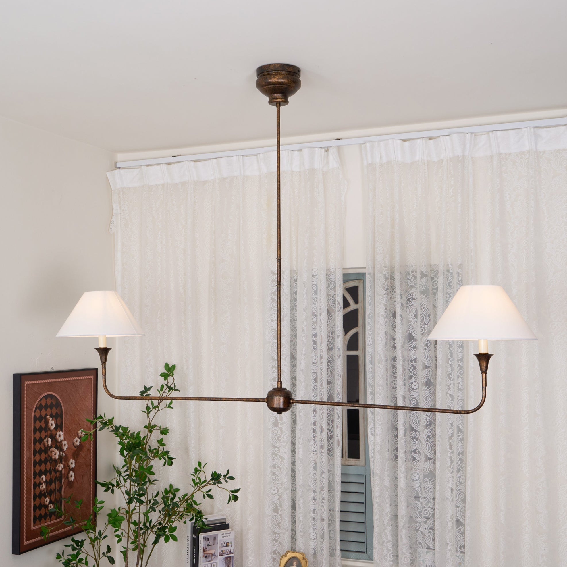 Norli Modern Linear LED Chandelier Metal Living Room Bedroom - Neutralighting