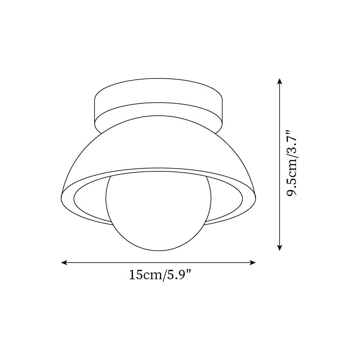 Ritta Minimalist Travertine Ceiling Light - Neutralighting