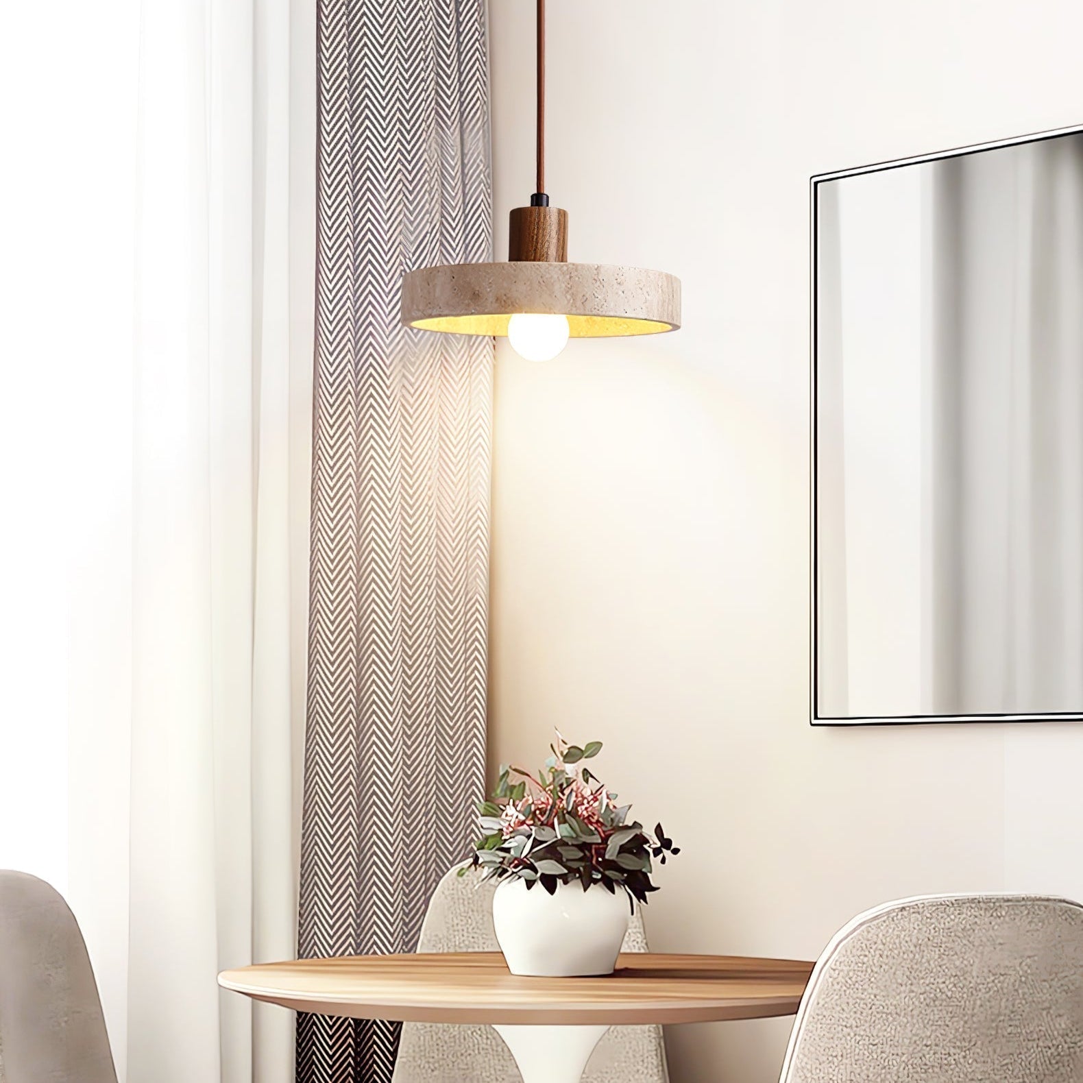 Evvynor Travertine Pendant Light - Neutralighting