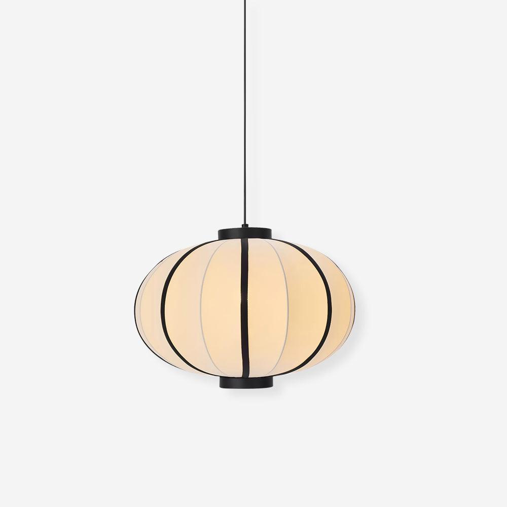 Pendant Lamp Fabric Lantern Shade Metal Frame Vintage - Neutralighting