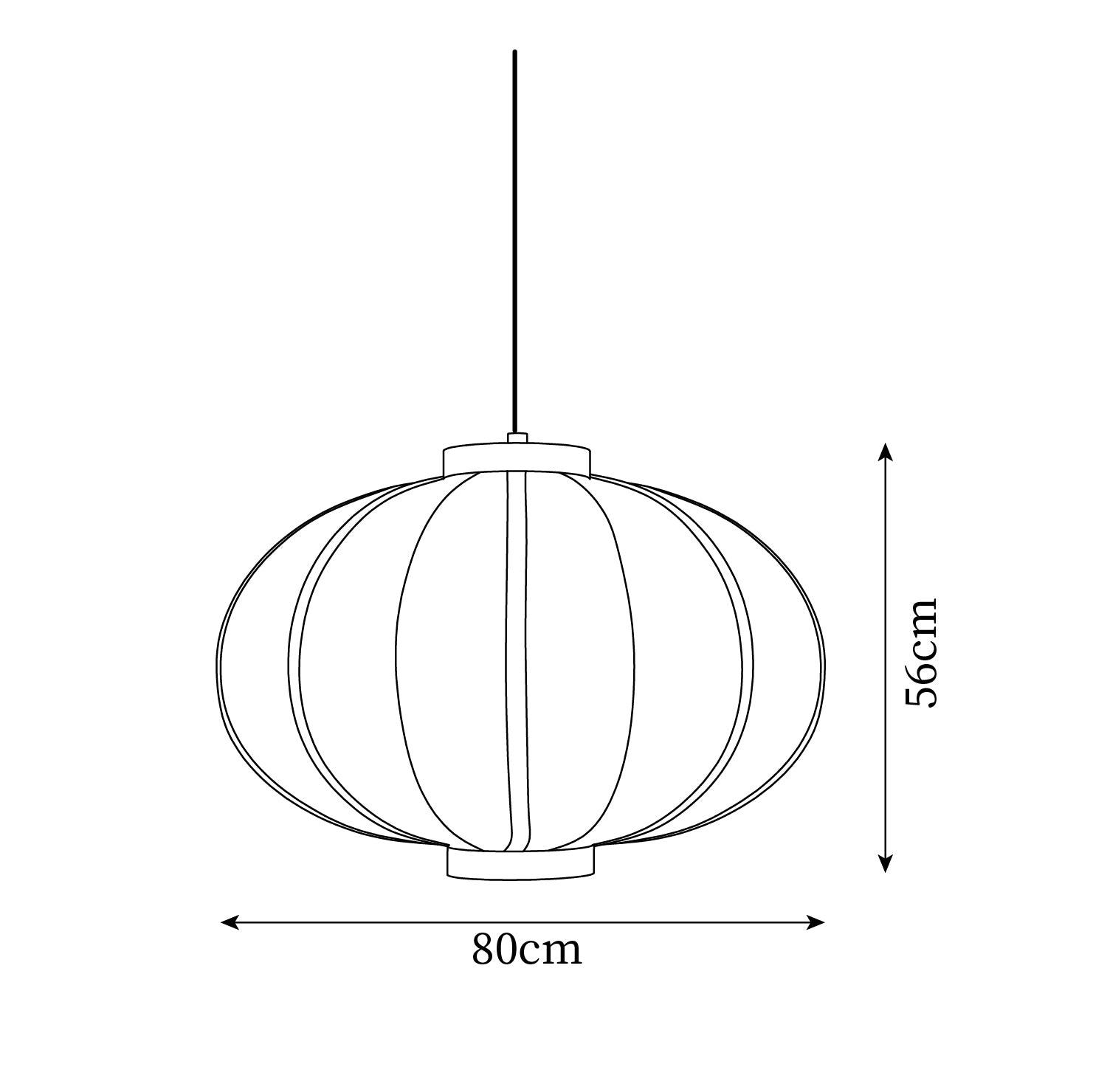 Pendant Lamp Fabric Lantern Shade Metal Frame Vintage - Neutralighting