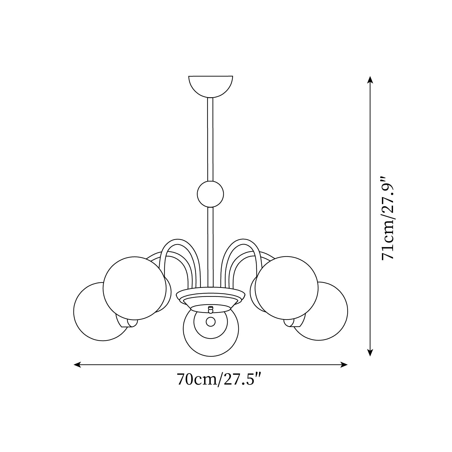 Pivone 8-Light Globe Chandelier - Neutralighting