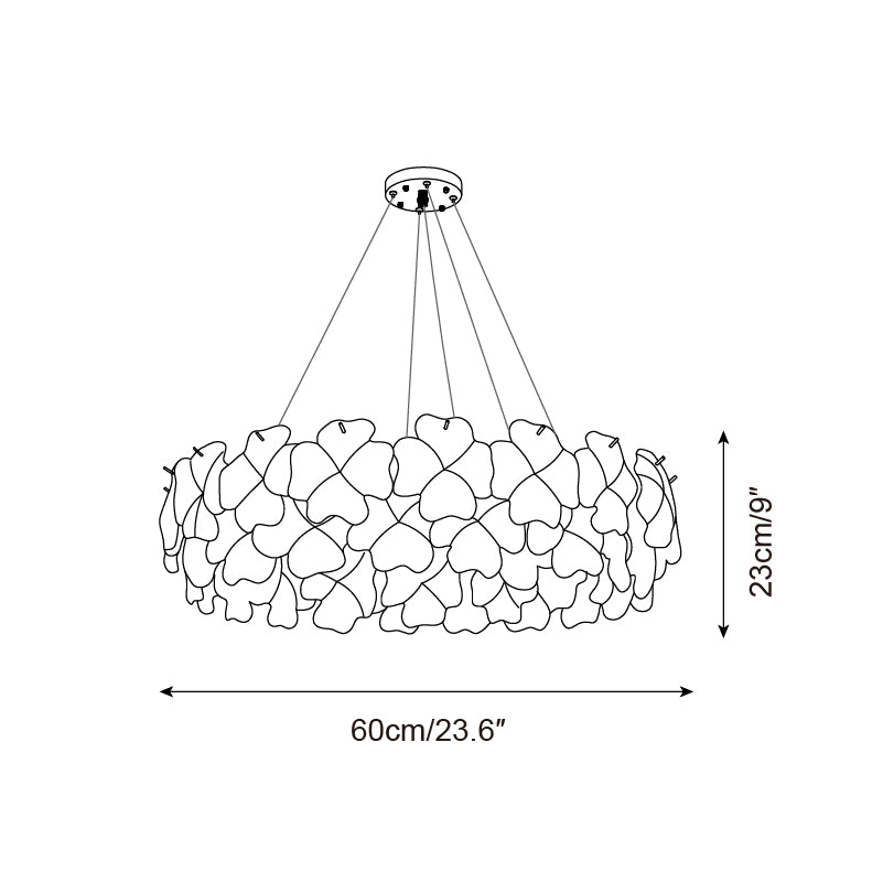 Ophelis Pink Flower Glass Chandelier - Neutralighting