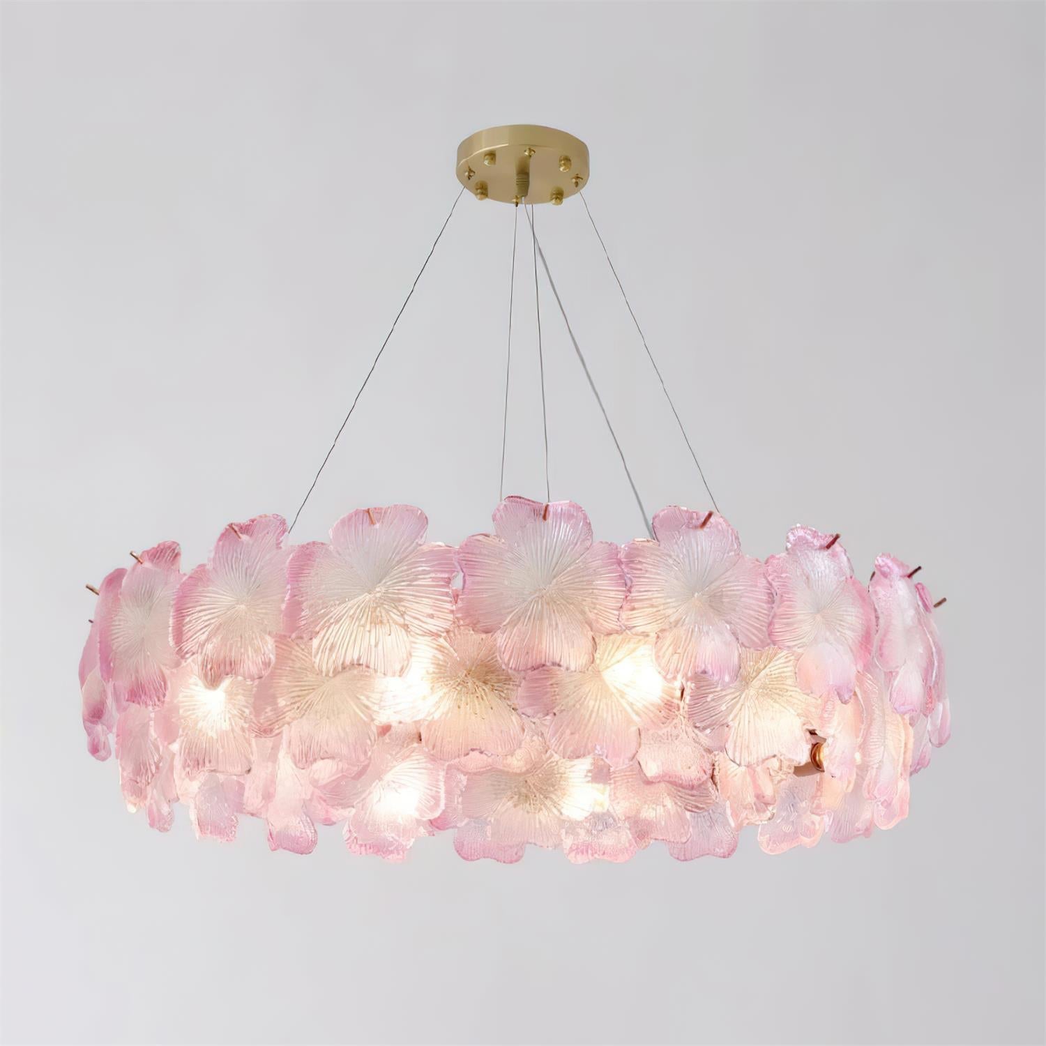 Ophelis Pink Flower Glass Chandelier - Neutralighting