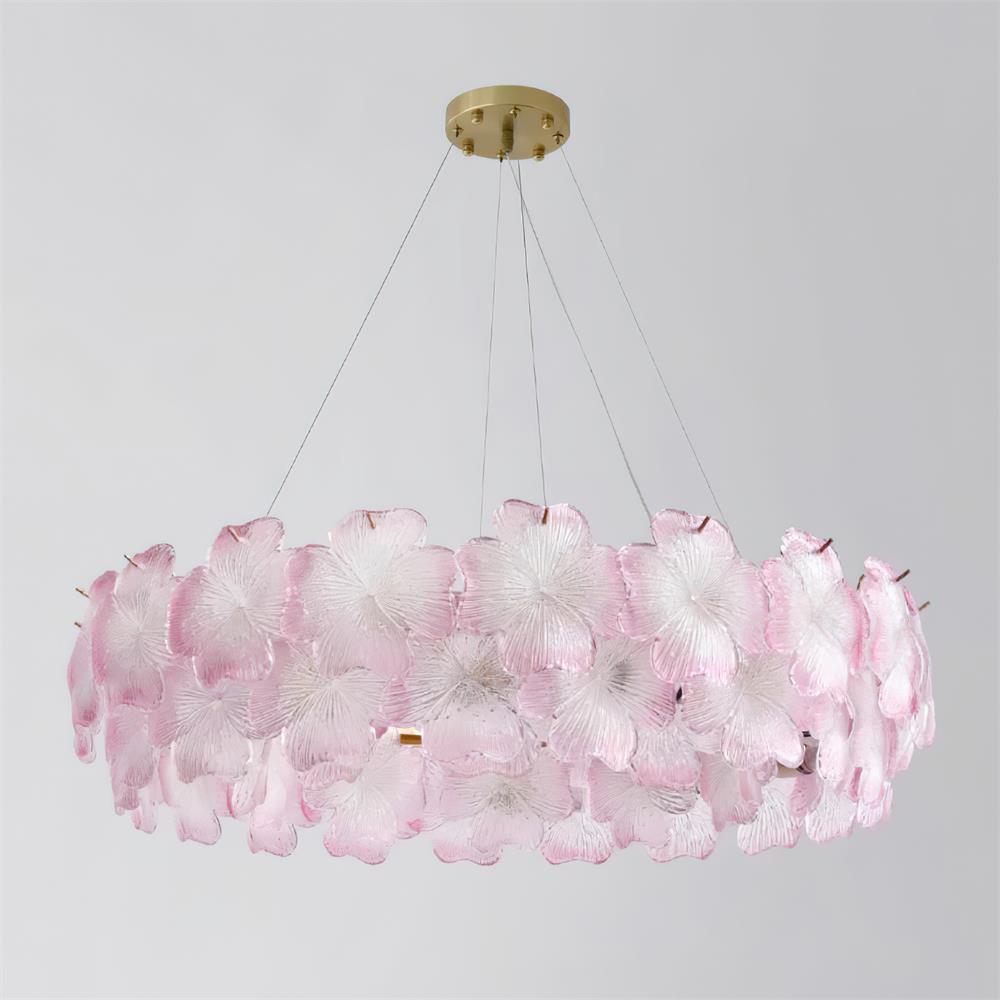 Ophelis Pink Flower Glass Chandelier - Neutralighting