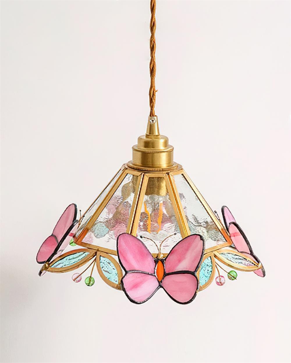 Tiffany Butterfly Stained GlassPendant Light - Neutralighting