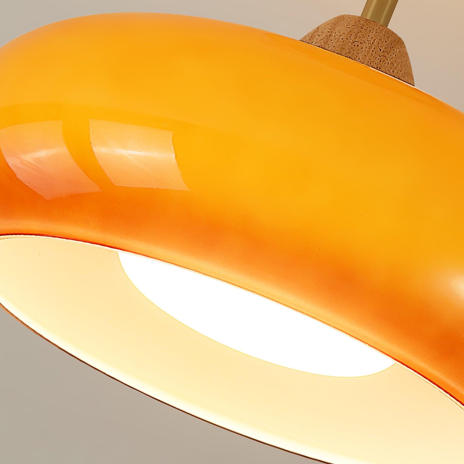 Charlotte Flush Mount Ceiling Light Glass Wood &Orange&White - Neutralighting