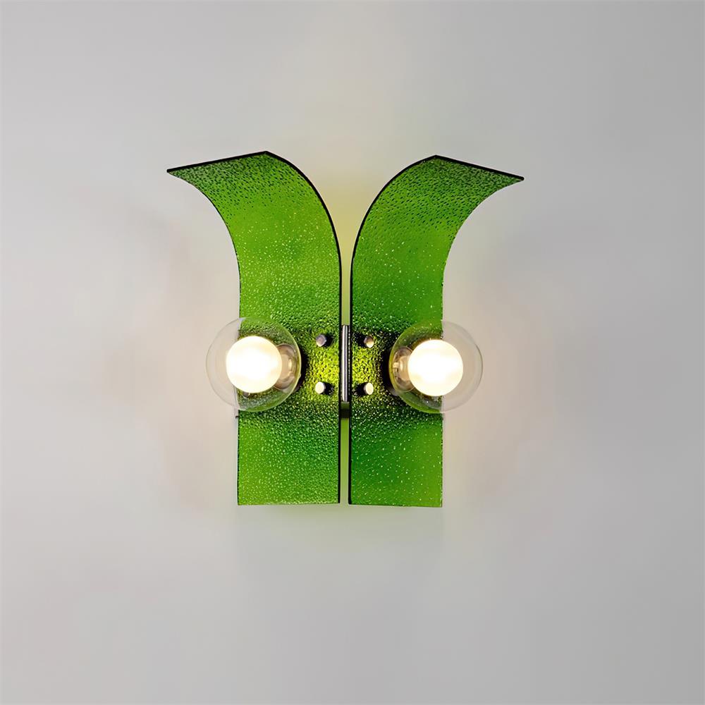 Wall Light Textured Glass Panels Dual Globes - Neutralighting