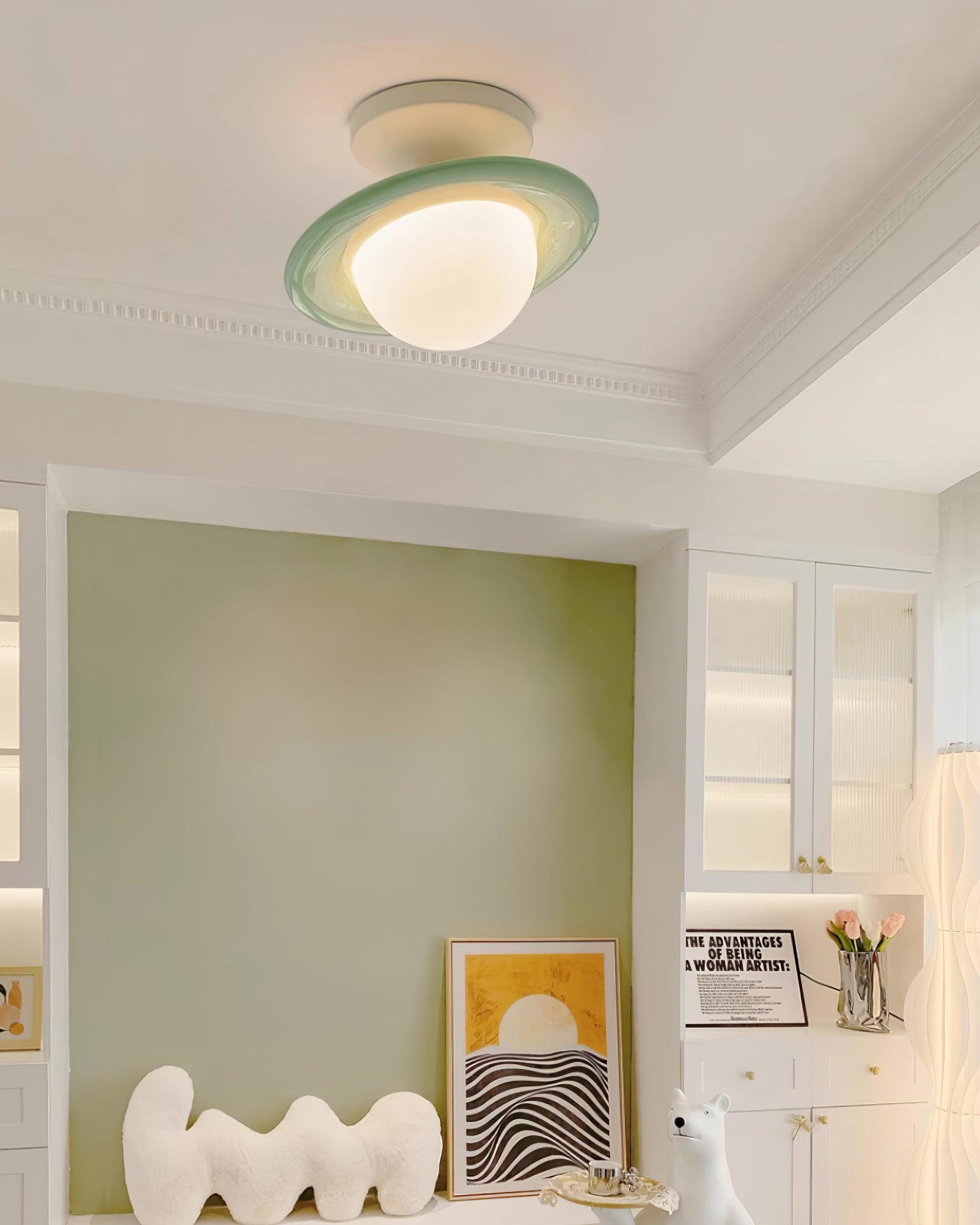 Ceiling Light Playful Planet Shape Soft Glow Whimsical Modern - Neutralighting