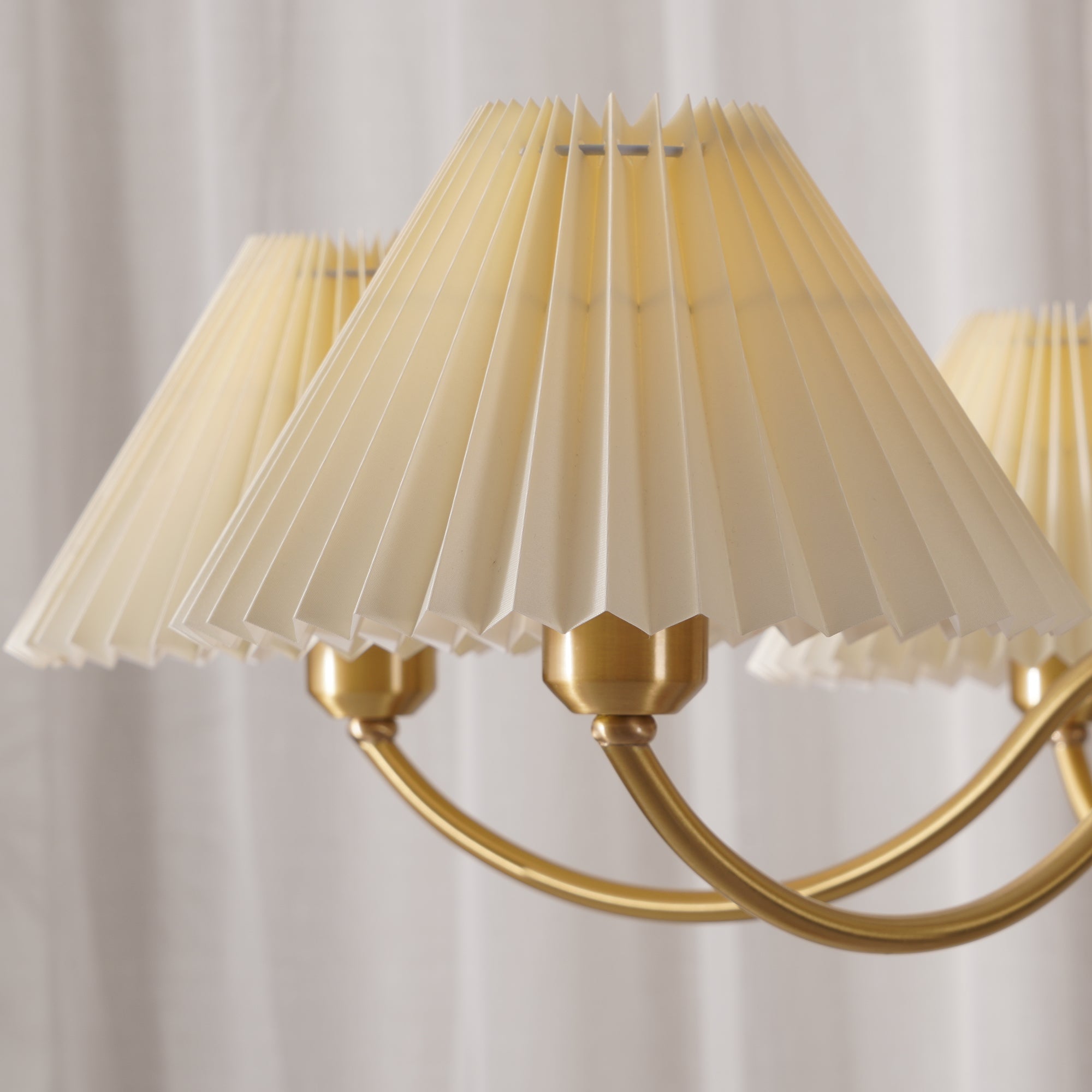 Zarn Pleated Chandelier Fabric - Neutralighting