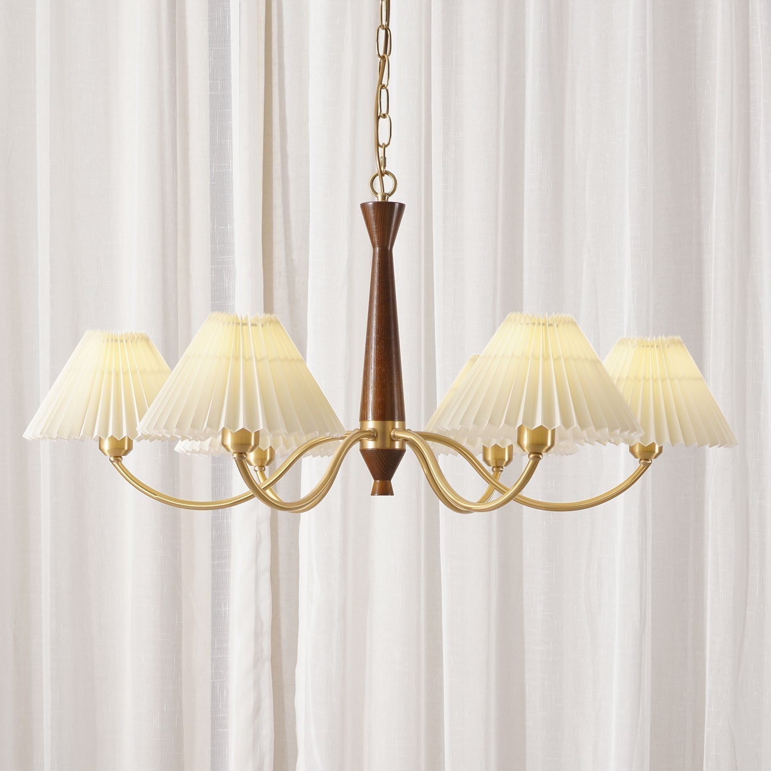 Zarn Pleated Chandelier Fabric - Neutralighting