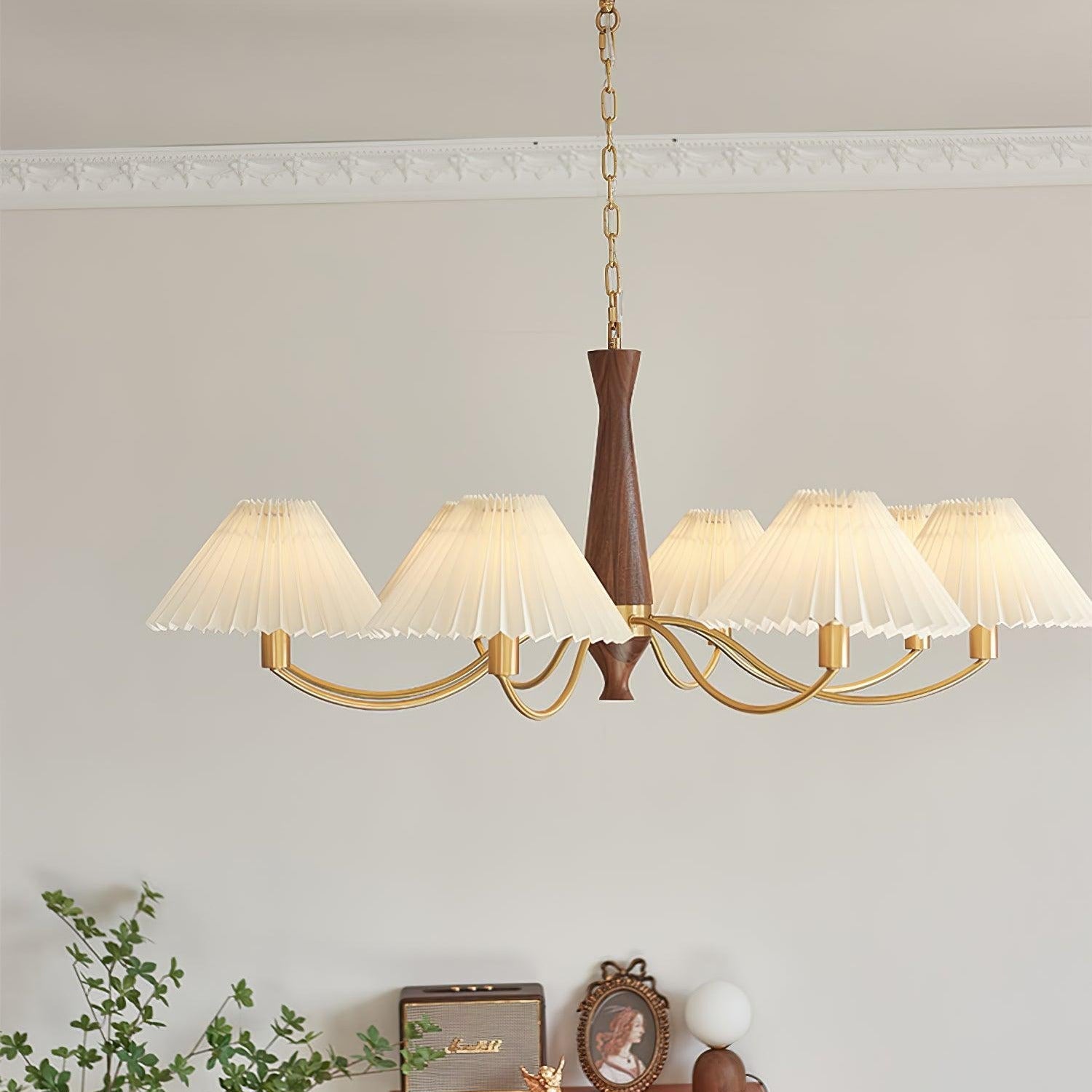 Zarn Pleated Chandelier Fabric - Neutralighting