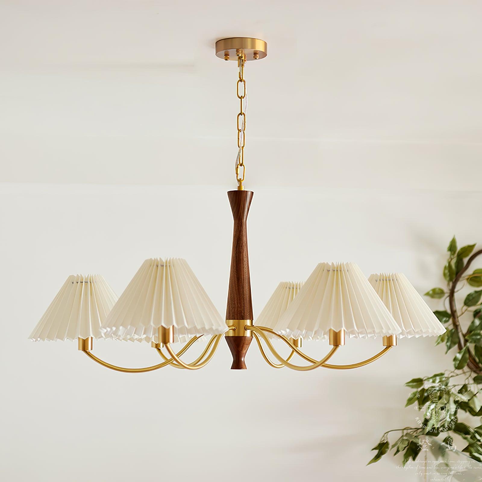 Zarn Pleated Chandelier Fabric - Neutralighting