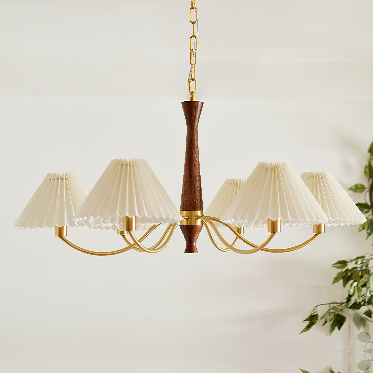 Zarn Pleated Chandelier Fabric - Neutralighting