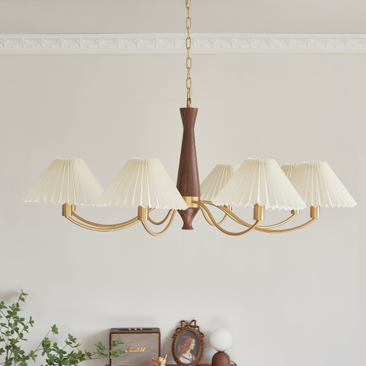 Zarn Pleated Chandelier Fabric - Neutralighting