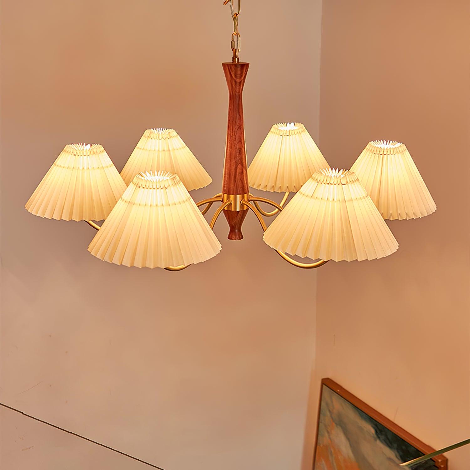 Zarn Pleated Chandelier Fabric - Neutralighting