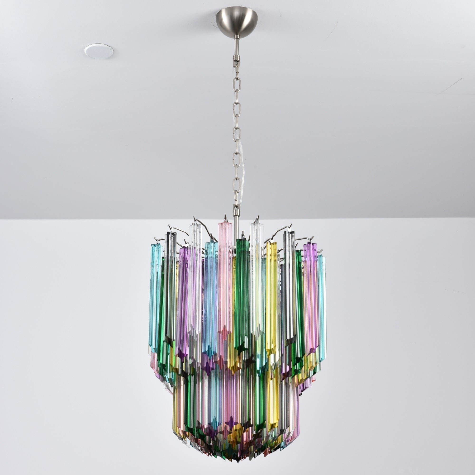Aurora Chandelier Murano Glass Colorful Prism