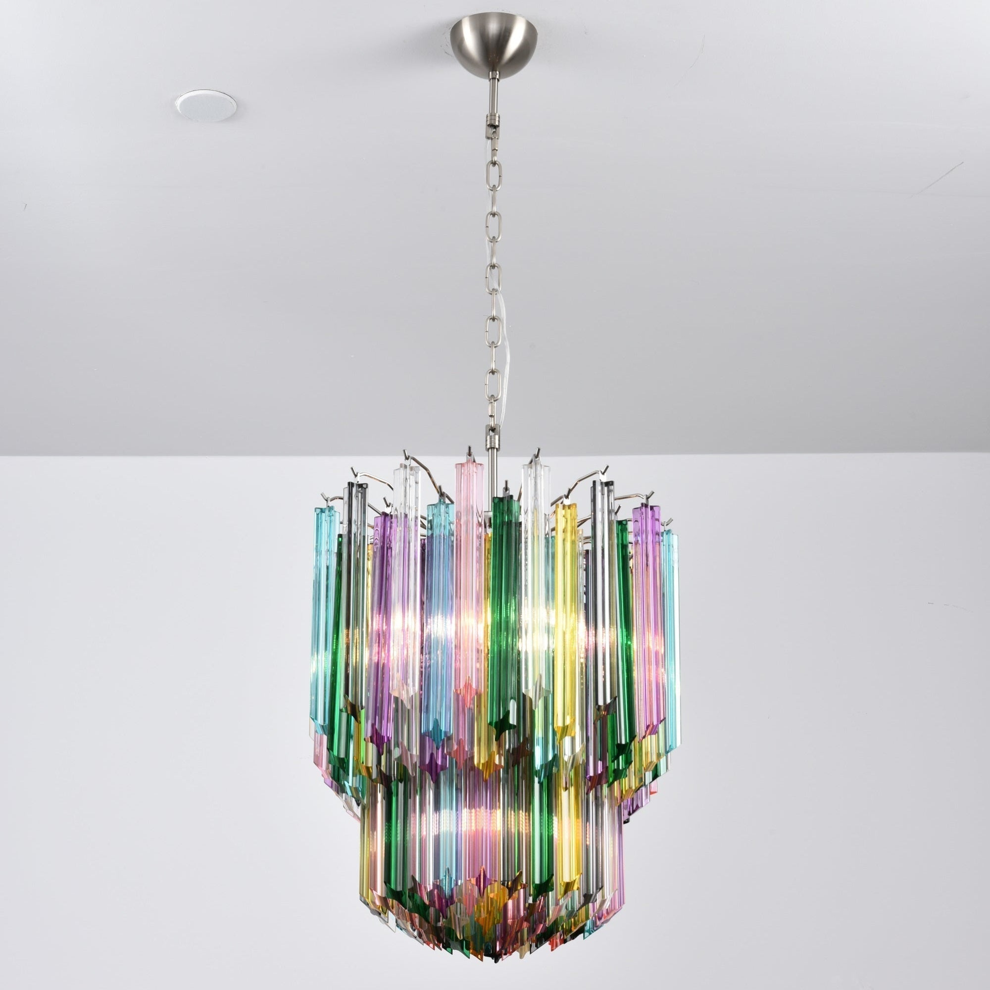 Aurora Chandelier Murano Glass Colorful Prism