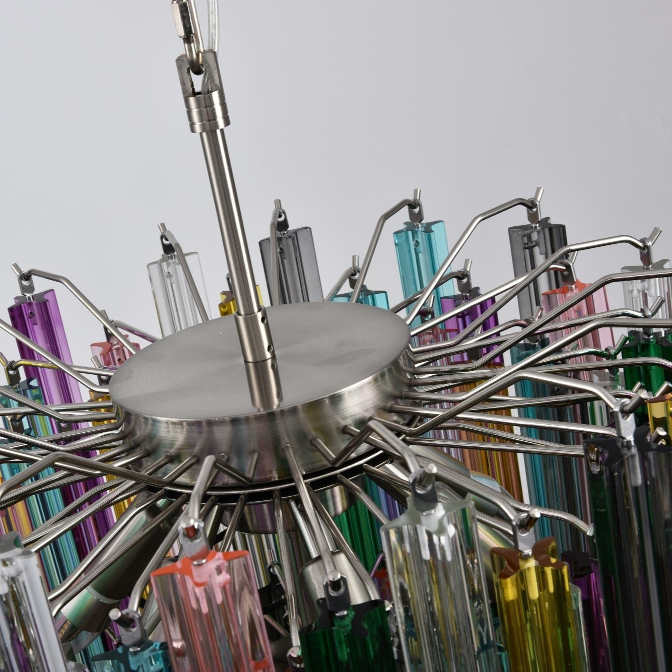 Aurora Chandelier Murano Glass Colorful Prism