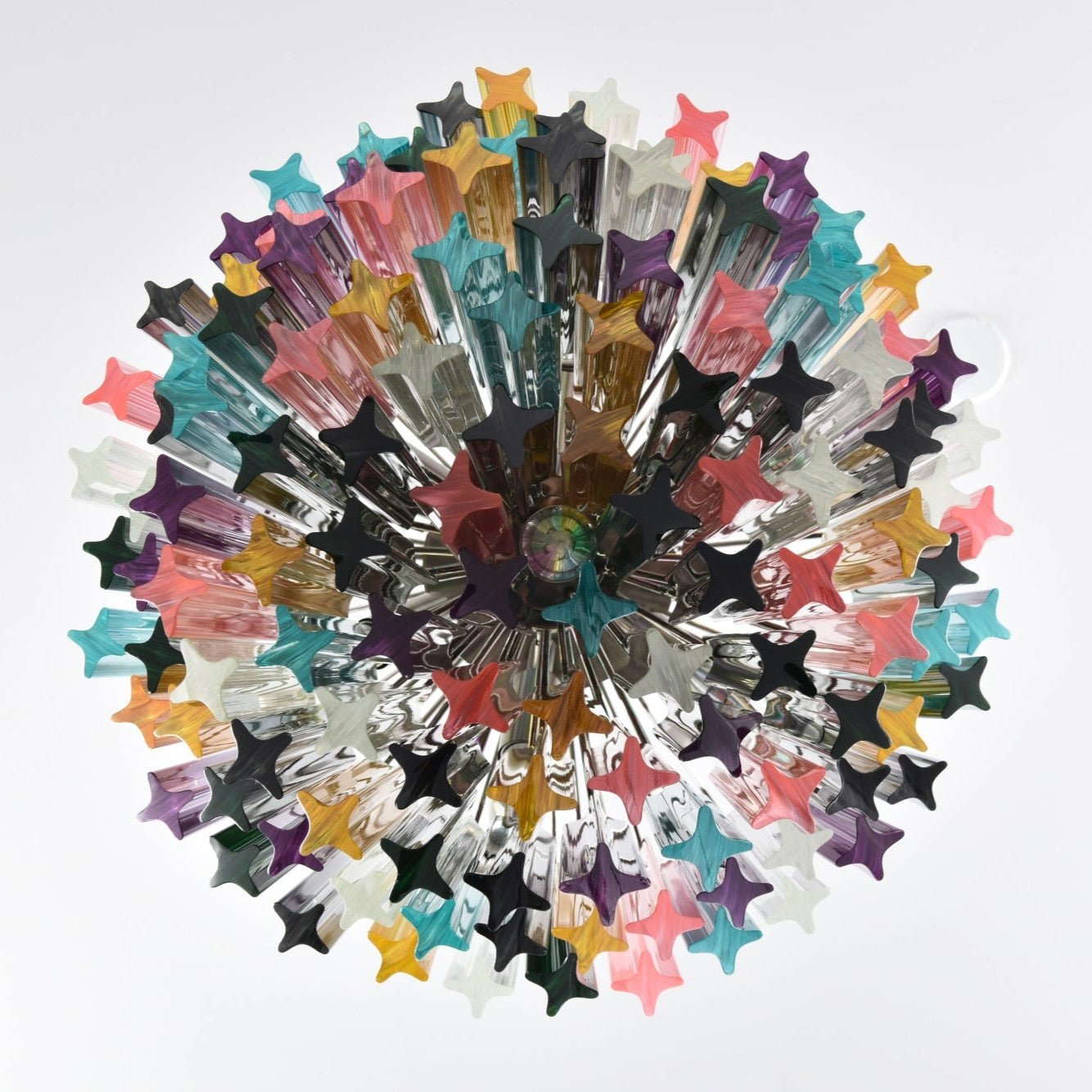 Aurora Chandelier Murano Glass Colorful Prism
