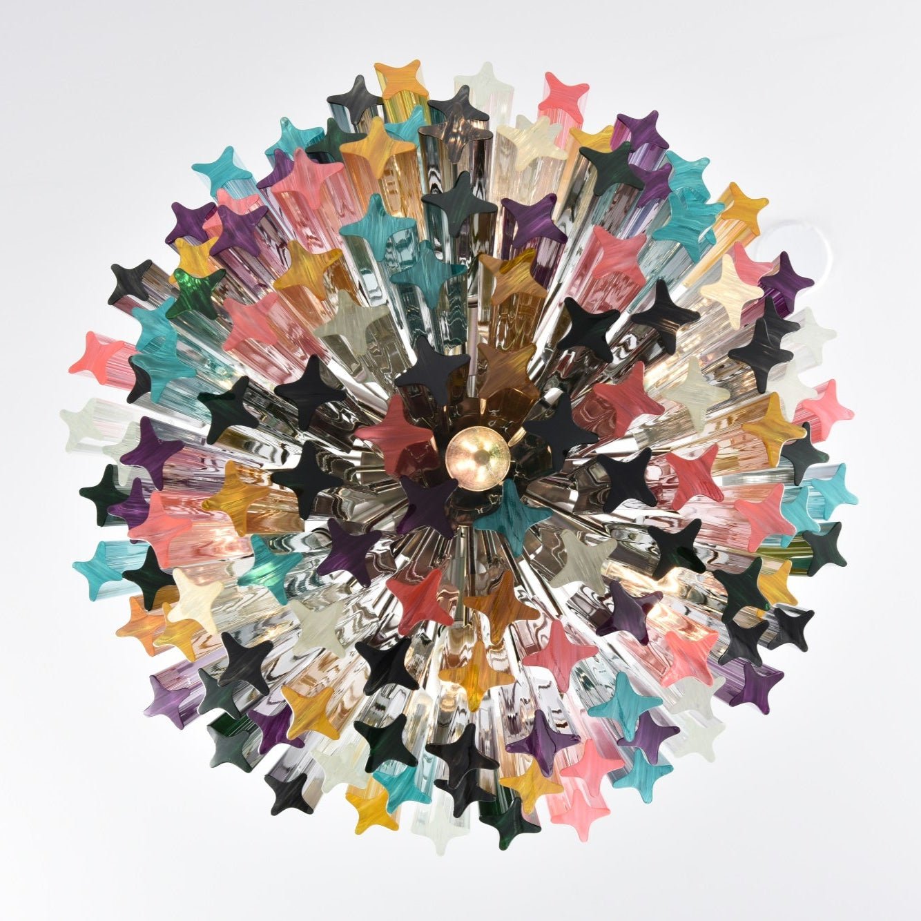 Aurora Chandelier Murano Glass Colorful Prism
