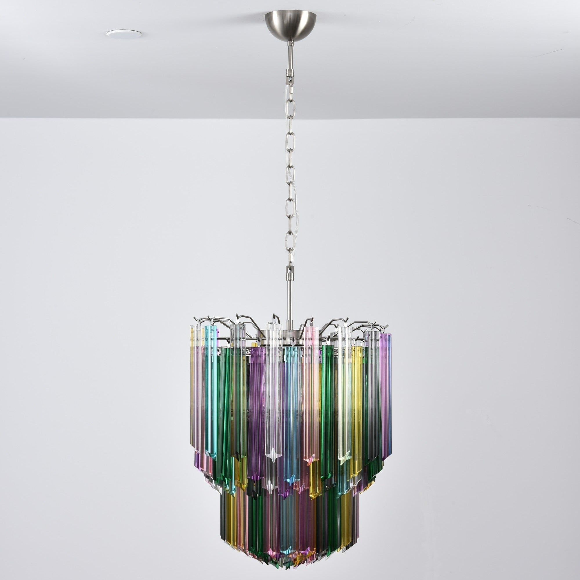 Aurora Chandelier Murano Glass Colorful Prism