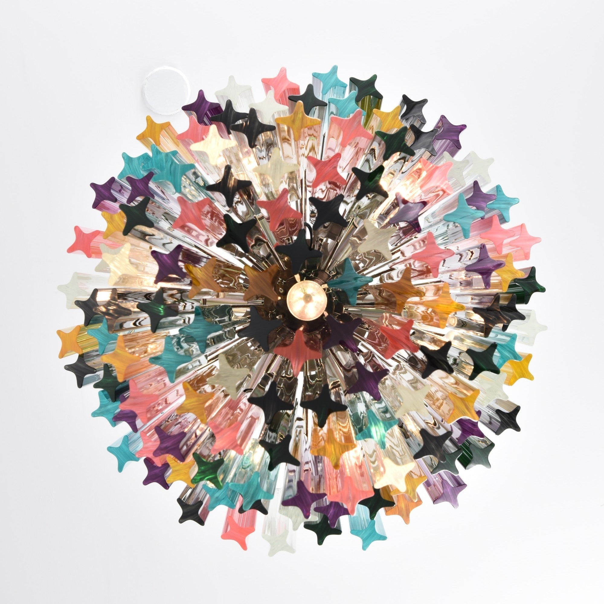 Aurora Chandelier Murano Glass Colorful Prism