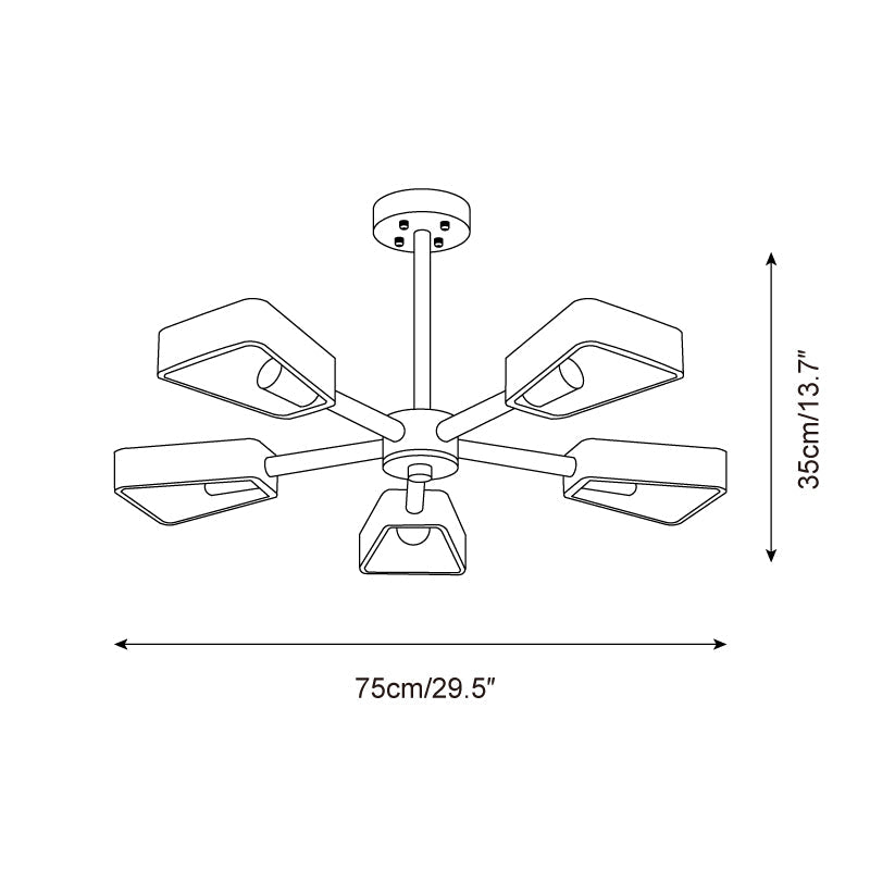 Feyno Travertine & Wood Ceiling Light - Neutralighting