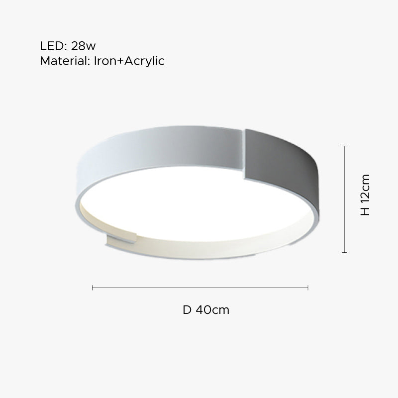 Arisha Modern Round Flush Mount Ceiling Light LED Double Layer - Neutralighting