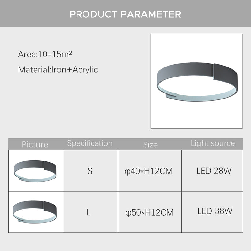 Arisha Modern Round Flush Mount Ceiling Light LED Double Layer - Neutralighting