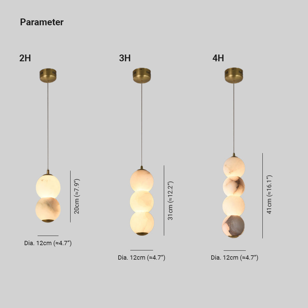 Ritta Alabaster Pendant Light Head 2 /3/4 - Neutralighting