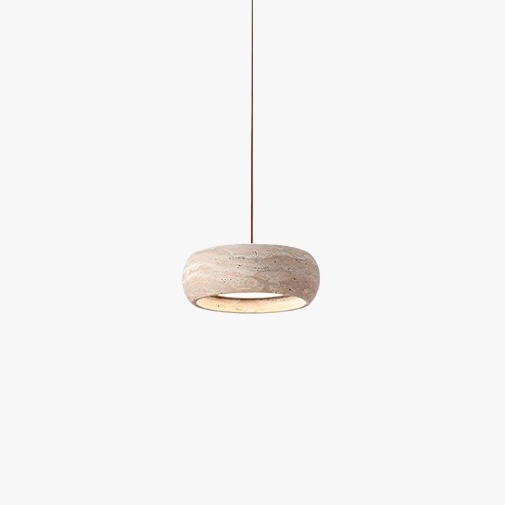 Tova Donut-Shaped Pendant Lights Travertine