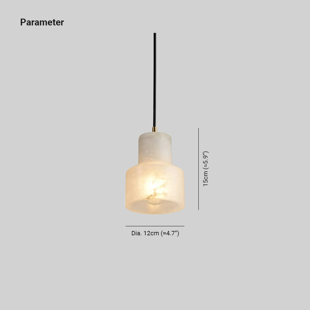 Ritta Alabaster Pendant Light Brass Luxurious - Neutralighting
