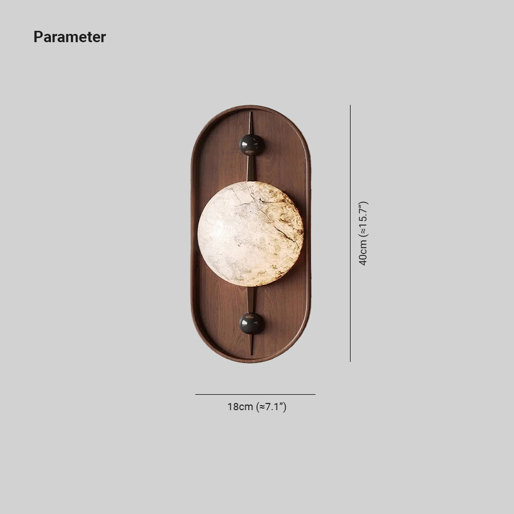 Driftwood Alabaster Wall Lamp Walnut Color - Neutralighting